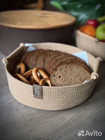 Корзина джут хлебница косметичка контейнер