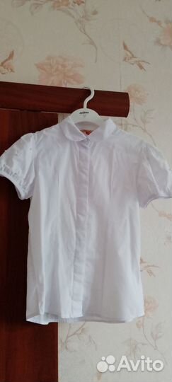 Блузка белая школьная 128/134