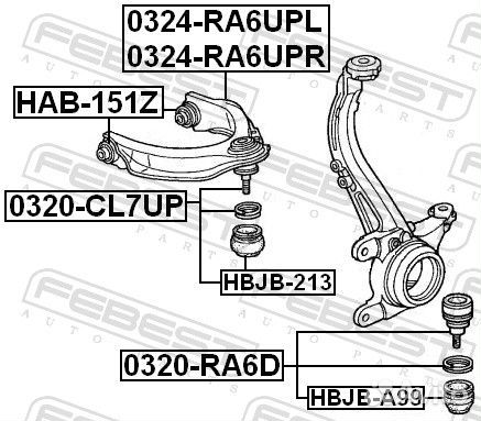 Рычаг передний верхний правый honda accord 98