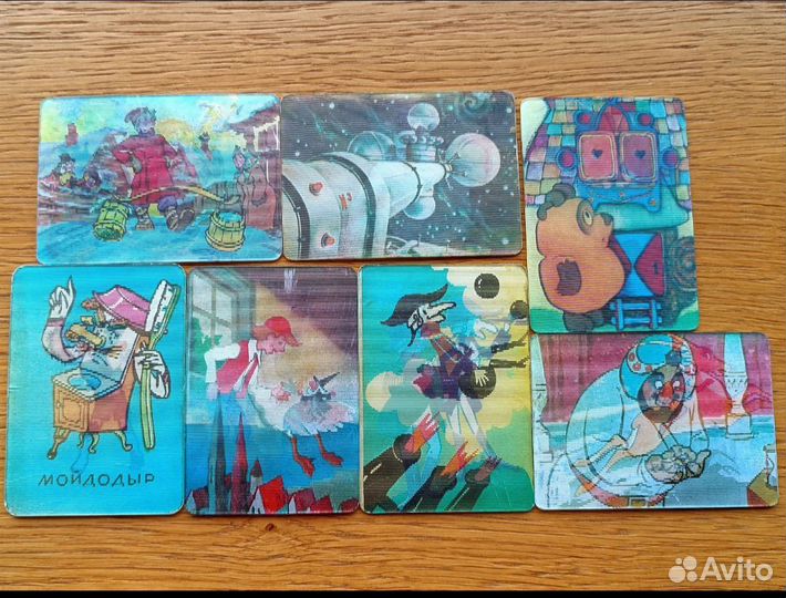 Переливные календари+стерео открытки СССР