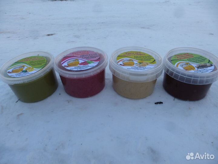 Крем мед с:ягодами,орехами и др.нат.наполнителями