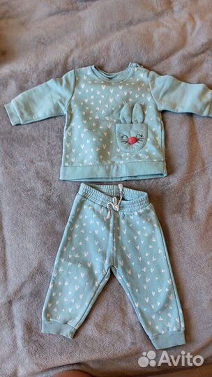 Флисовый костюм для девочки 74