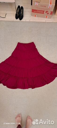 Юбка длинная х/б трикотаж