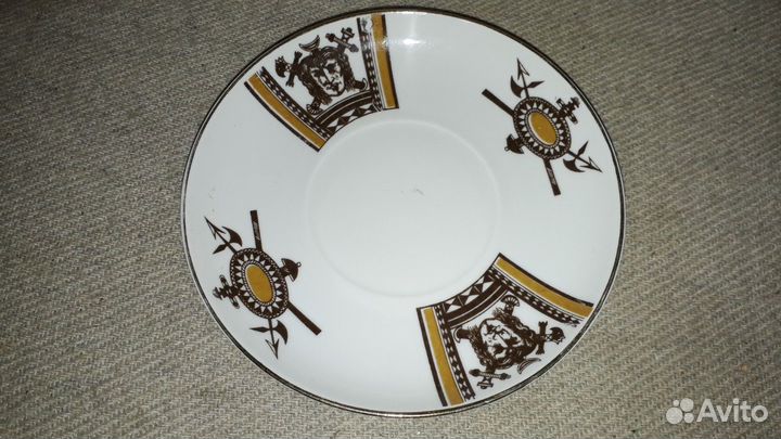 Чайное блюдце от пары с бокалом Античный лфз СССР