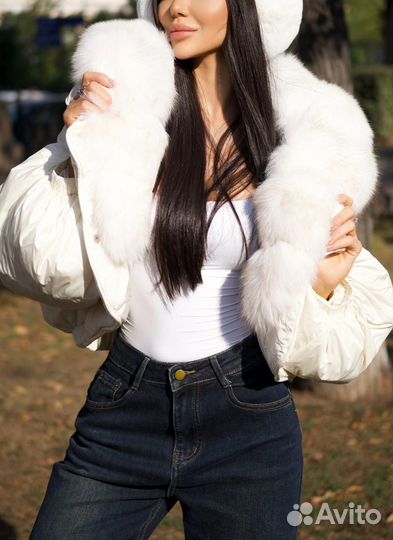 Куртка женская с натуральным мехом