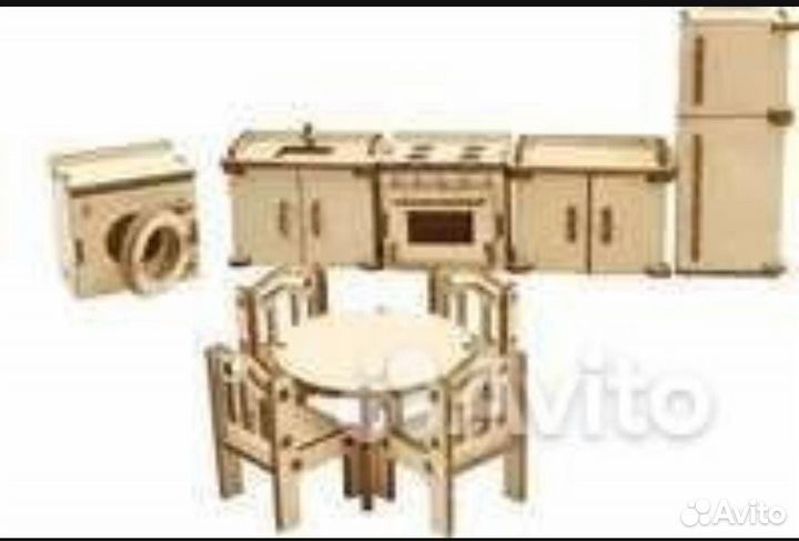 Домик с мебелью кукольный. Отличный подарок