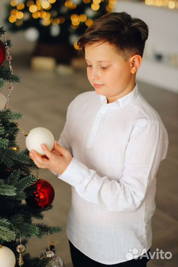 Рубашка школьная для мальчика 140