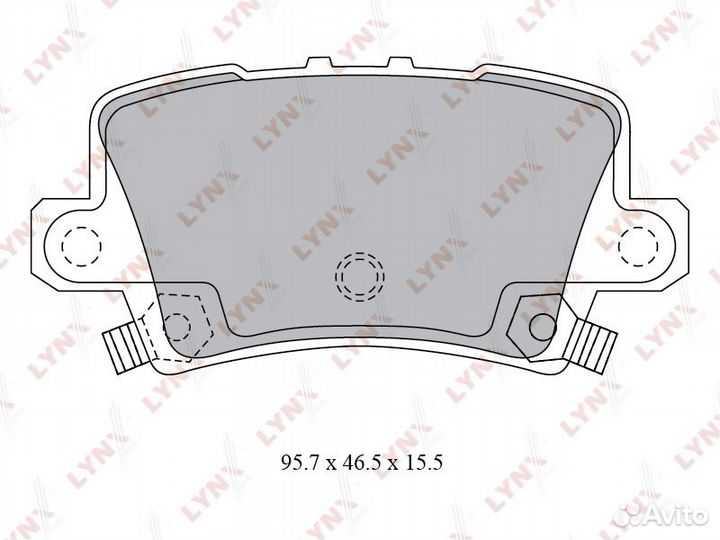 Lynxauto BD3432 Колодки тормозные honda civic viii