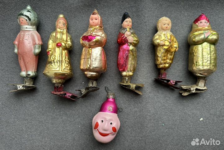 Елочные игрушки СССР на прищепках
