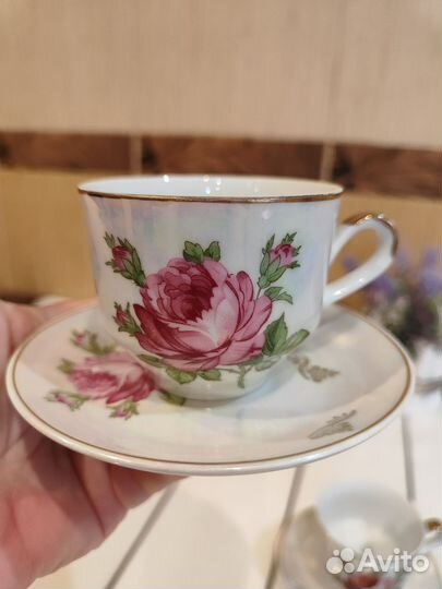 Кофейная пара для эспрессо, фарфор, ГДР, 1970-е