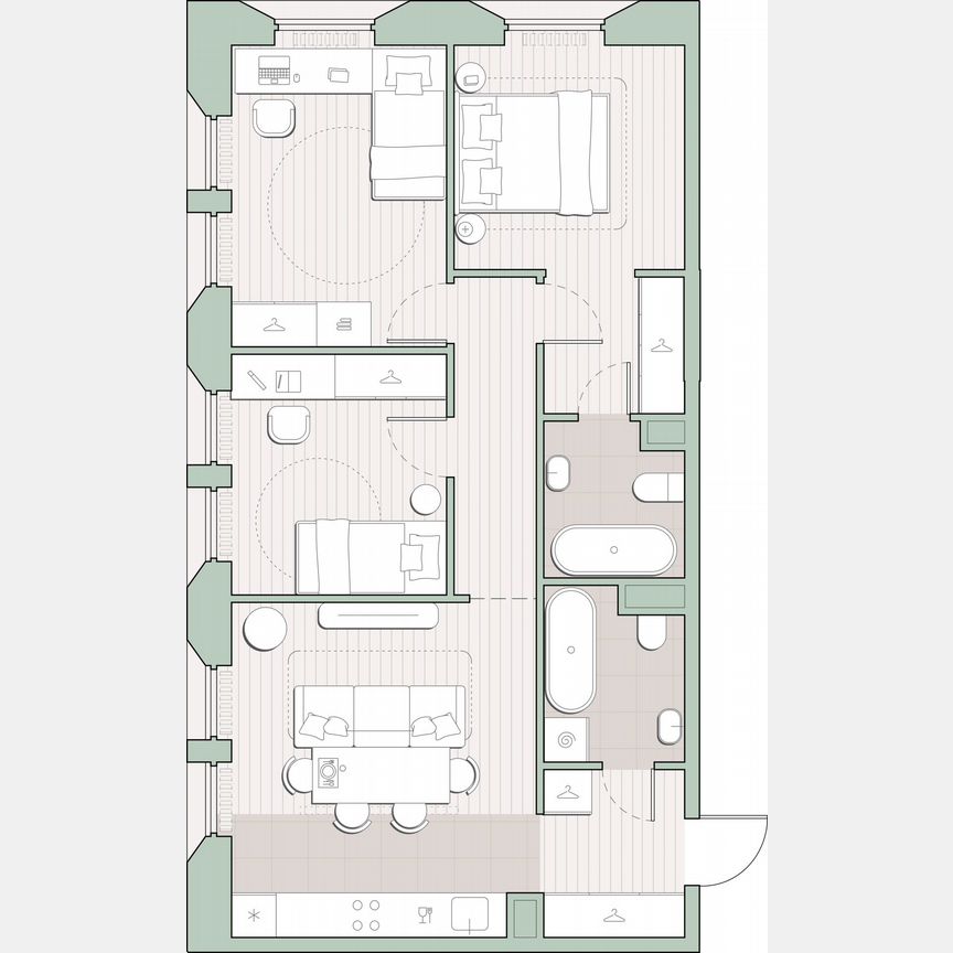 3-к. квартира, 71,3 м², 8/13 эт.