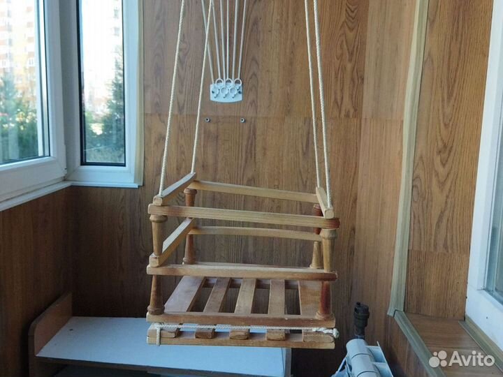 Детские деревянные качели