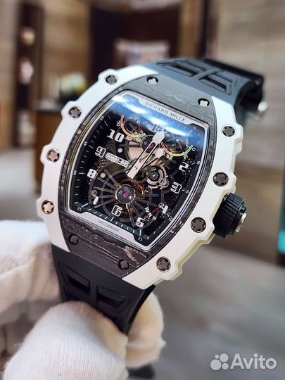 Часы Richard Mille RM 21-01 White/Black Carbon