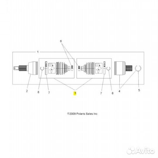Пыльник квадроцикла BRP G1 / G2 зад внутр / наруж