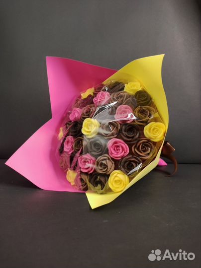 Розы из Бельгийского Шоколада - 37 шт в Букете