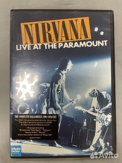 Dvd Nirvana live AT the Paramount 1991