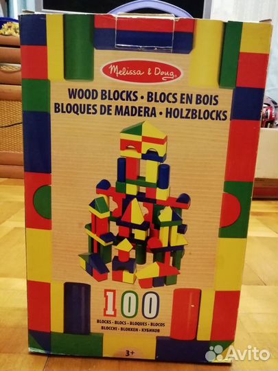 Деревянный конструктор, 100 дет., Melissa & Doug