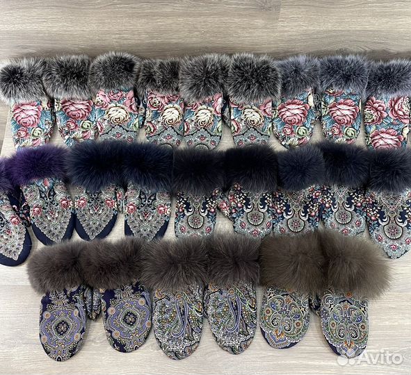 Эксклюзивные варежки с мехом в подарок
