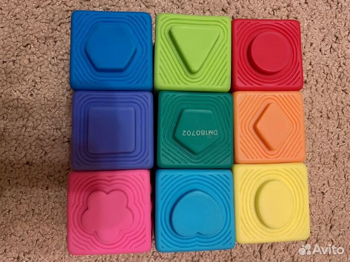 Кубики резиновые детские