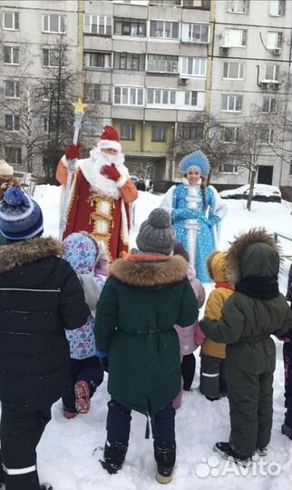 Настоящие Дед мороз и снегурочка на дом,сад,школ