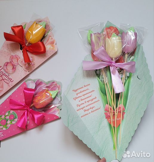 Тюльпаны из шоколада