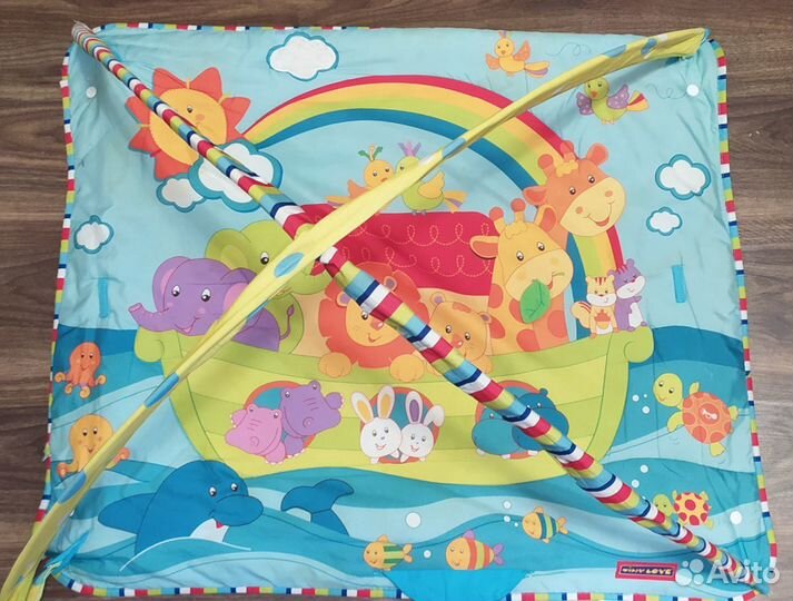 Развивающий коврик + игрушки погремушки