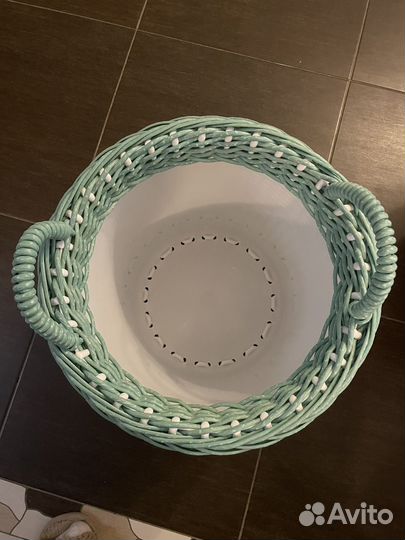 Корзина интерьерная плетеная 20л