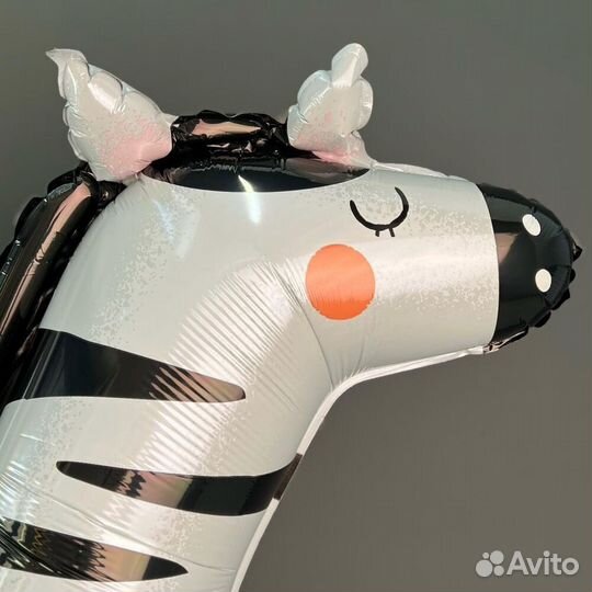 Шар воздушный гелиевый зебра