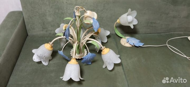 Люстра потолочная и бра, австрия