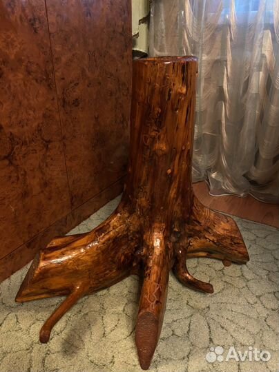 Пень подставка лакированный