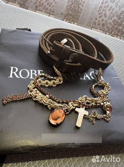 Кожаный винтажный ремень