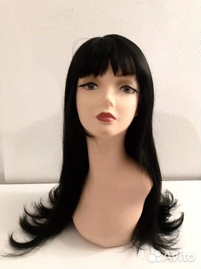 Парик с челкой брюнетка 65см