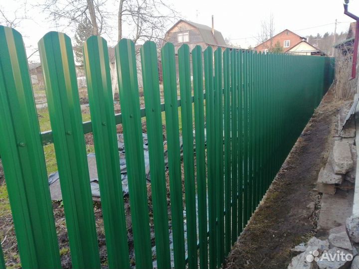 Металлоштакетник, П-образый, Полугруглый