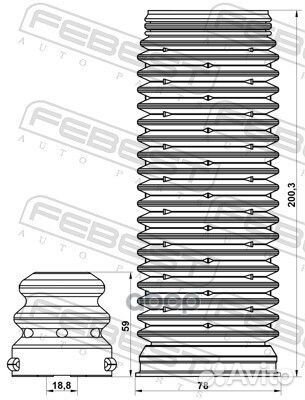 Пыльник с отбойником передний vwshb-golvif-KIT