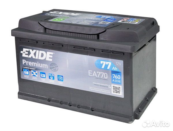 Аккумулятор Exide EA770 77Ач Эксайд еа770