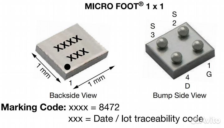 Микросхема SI8472DB N-Channel mosfet 20V 3.3A MIC