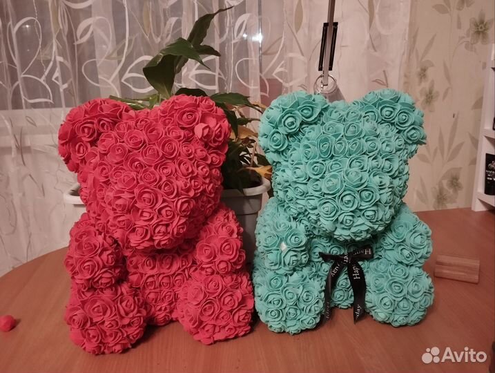 Мишка из роз 36 см