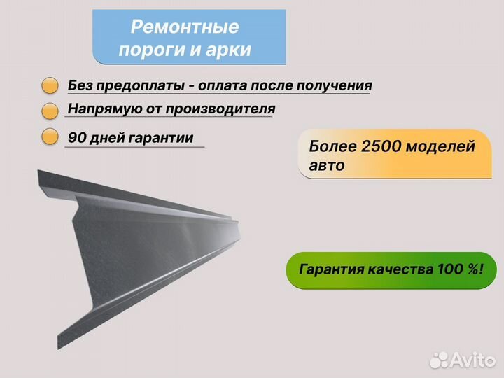 Пороги и арки ремонтные на Land Rover