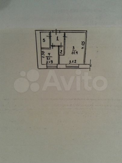1-к. квартира, 21,9 м², 3/5 эт.