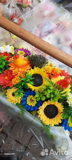 Мыло ручной работы цветы