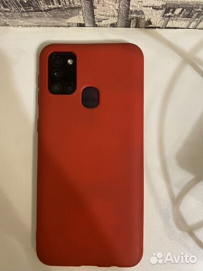 Чехол на samsung а31 красный