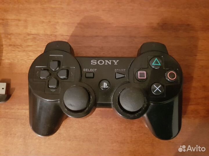 Sony PS3 dualshock ориг + адаптер bt + кабель usb