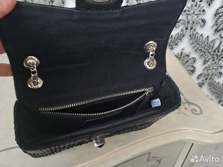 Сумка женская натуральная кожа бу питон кожа