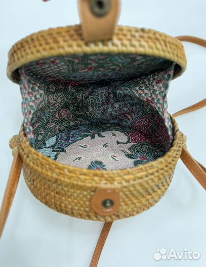 Соломенная сумка пляжная