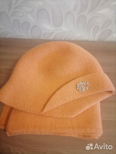 Комплект шапка+шарф женский