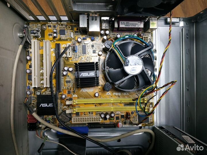 Корпус для пк компьютера + asus p5b-mx