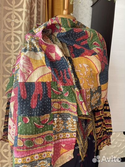 Шарфы, ручная стежка в технике Сашико