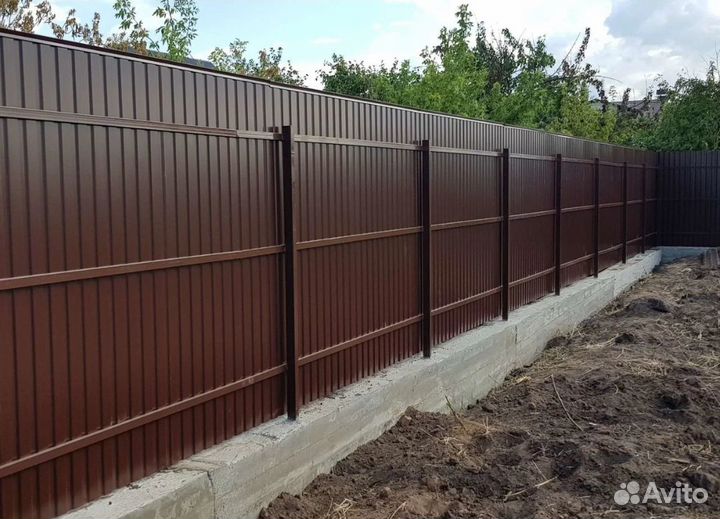 Заборы из профнастила,калитки