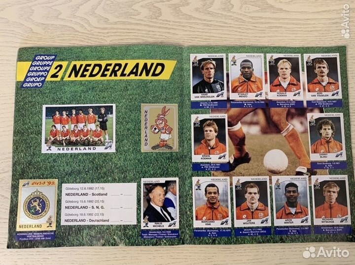 Альбом заполненный Panini Euro 92