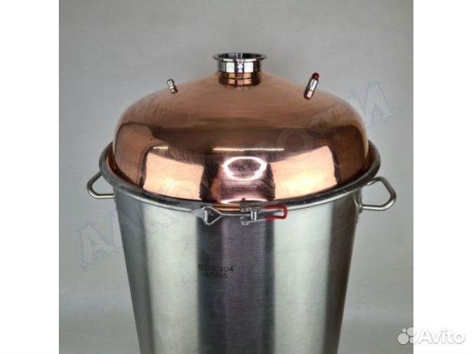Куб перегонный 100л медная купольная крышка 3